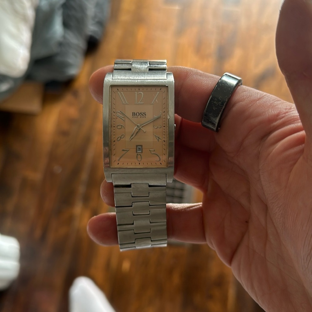 Huge boss tan watch